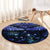 New Zealand Matariki Round Carpet Maori Pattern and Matariki Sky Night