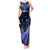 New Zealand Matariki Tank Maxi Dress Maori Pattern and Matariki Sky Night