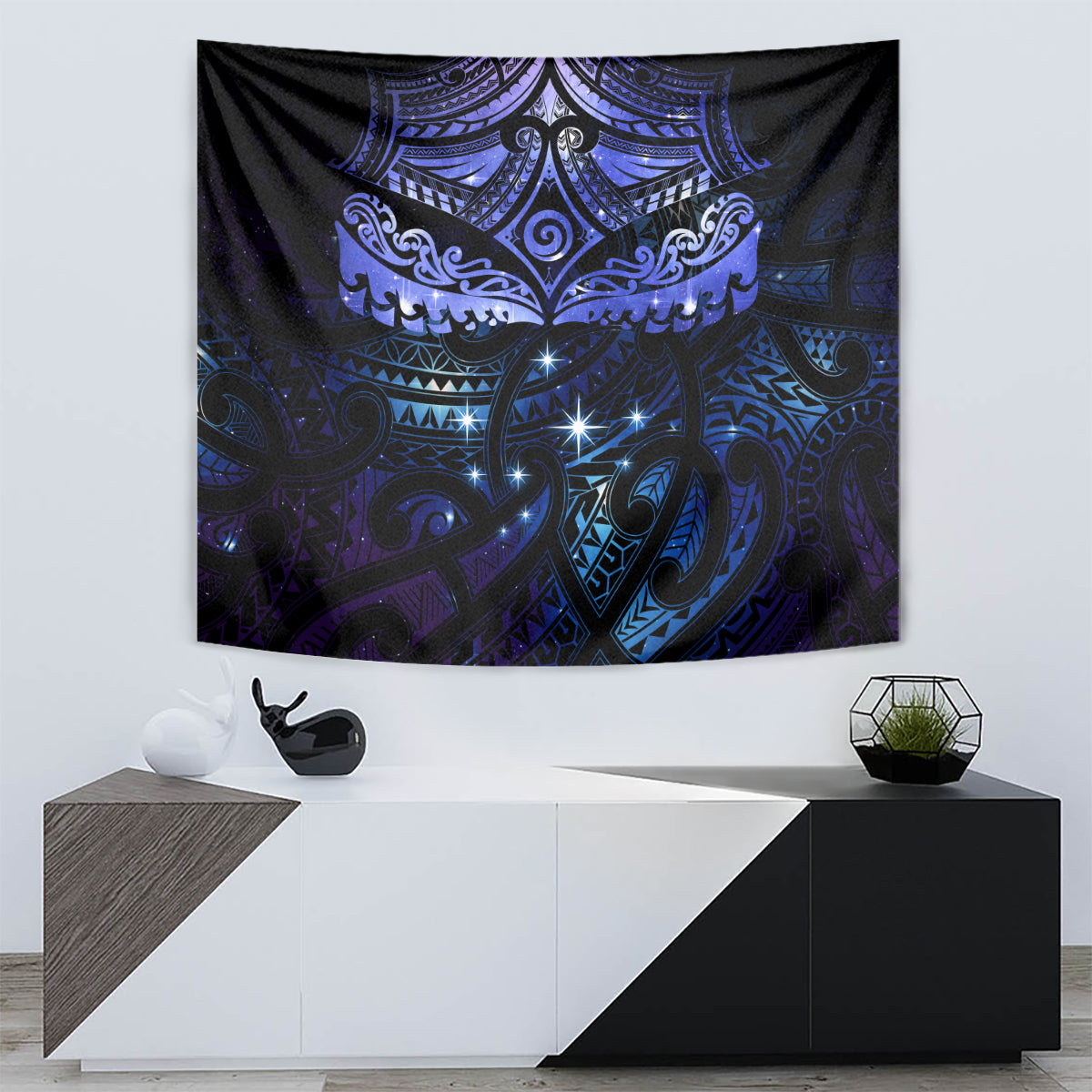New Zealand Matariki Tapestry Maori Pattern and Matariki Sky Night