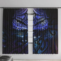 New Zealand Matariki Window Curtain Maori Pattern and Matariki Sky Night