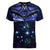 New Zealand Matariki Women V-Neck T-Shirt Maori Pattern and Matariki Sky Night