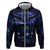 New Zealand Matariki Zip Hoodie Maori Pattern and Matariki Sky Night