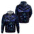 New Zealand Matariki Zip Hoodie Maori Pattern and Matariki Sky Night