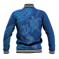 Hawaiian Turtles and Polynesian Art Tattoo Baseball Jacket Ocean Abyss LT03 - Polynesian Pride