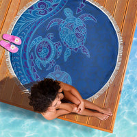 Hawaiian Turtles and Polynesian Art Tattoo Beach Blanket Ocean Abyss LT03 - Polynesian Pride