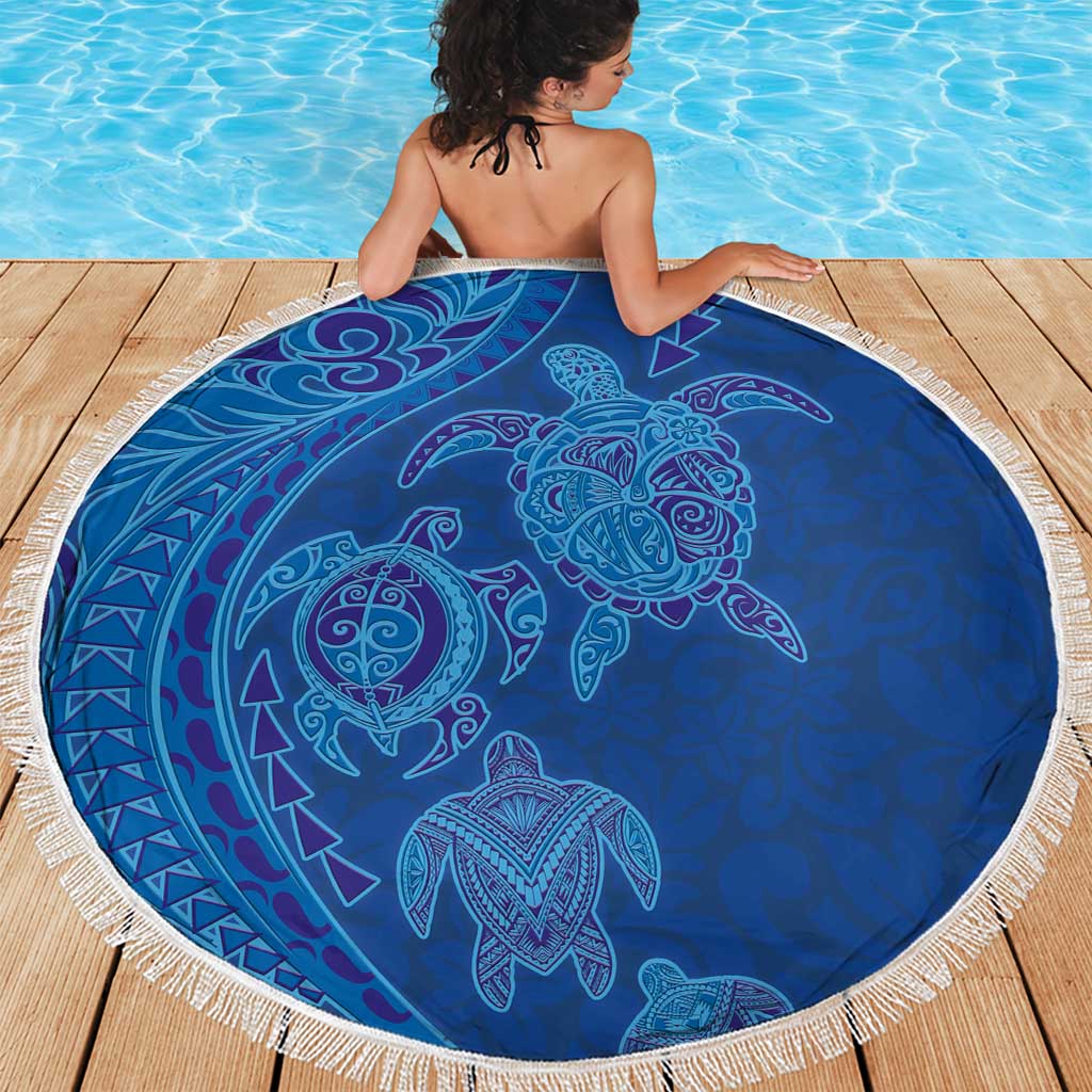 Hawaiian Turtles and Polynesian Art Tattoo Beach Blanket Ocean Abyss LT03 - Polynesian Pride