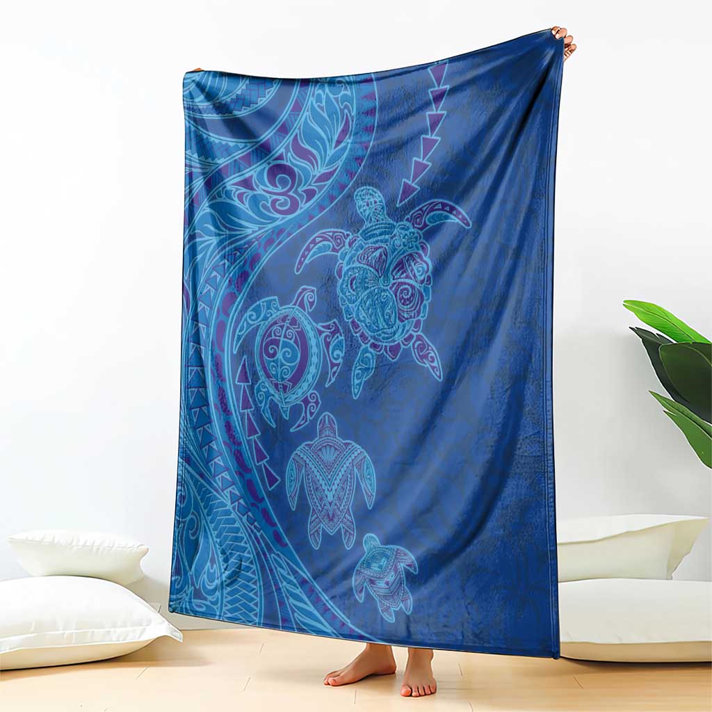Hawaiian Turtles and Polynesian Art Tattoo Blanket Ocean Abyss LT03 - Polynesian Pride