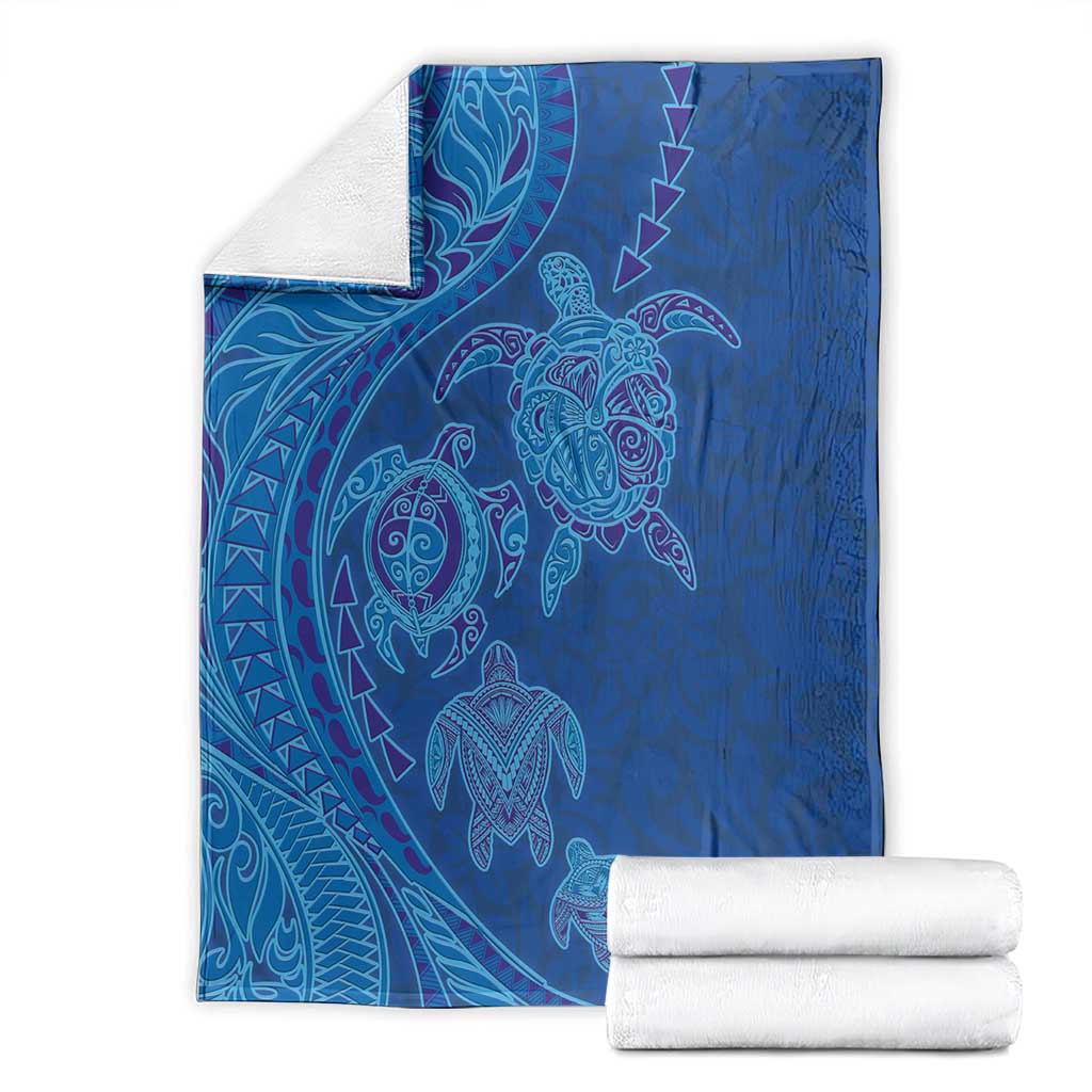 Hawaiian Turtles and Polynesian Art Tattoo Blanket Ocean Abyss LT03 - Polynesian Pride