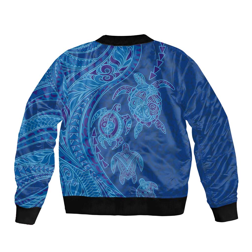 Hawaiian Turtles and Polynesian Art Tattoo Bomber Jacket Ocean Abyss LT03 - Polynesian Pride