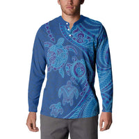 Hawaiian Turtles and Polynesian Art Tattoo Button Sweatshirt Ocean Abyss LT03 - Polynesian Pride