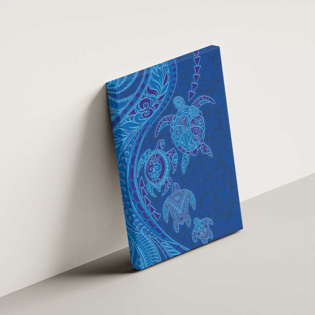 Hawaiian Turtles and Polynesian Art Tattoo Canvas Wall Art Ocean Abyss