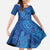 Hawaiian Turtles and Polynesian Art Tattoo Family Matching Off The Shoulder Long Sleeve Dress and Hawaiian Shirt Ocean Abyss