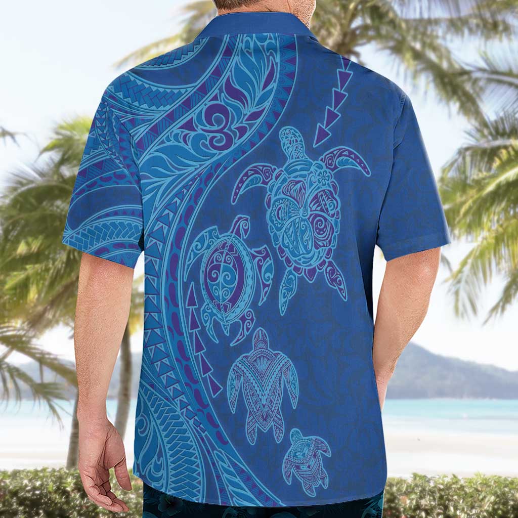 Hawaiian Turtles and Polynesian Art Tattoo Hawaiian Shirt Ocean Abyss LT03 - Polynesian Pride