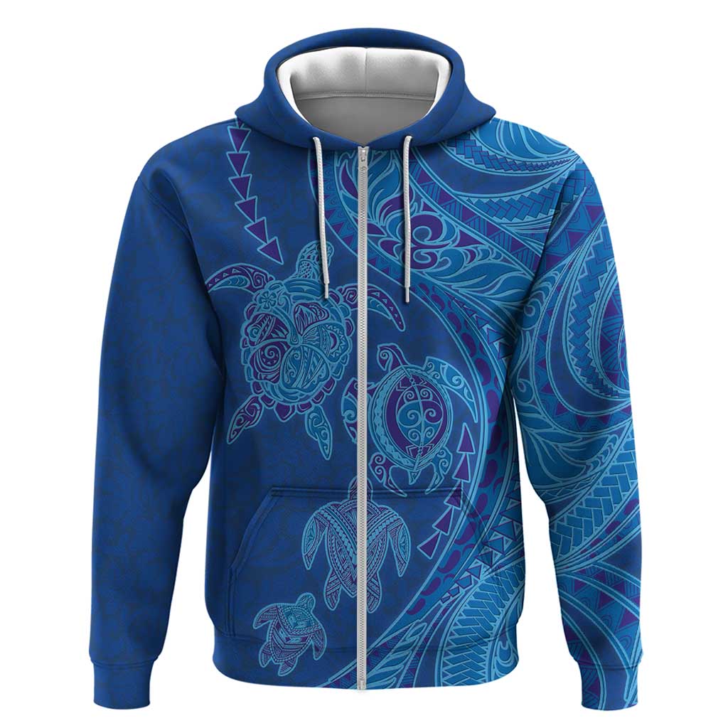 Hawaiian Turtles and Polynesian Art Tattoo Hoodie Ocean Abyss
