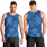 Hawaiian Turtles and Polynesian Art Tattoo Men Tank Top Ocean Abyss LT03 - Polynesian Pride