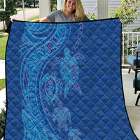 Hawaiian Turtles and Polynesian Art Tattoo Quilt Ocean Abyss