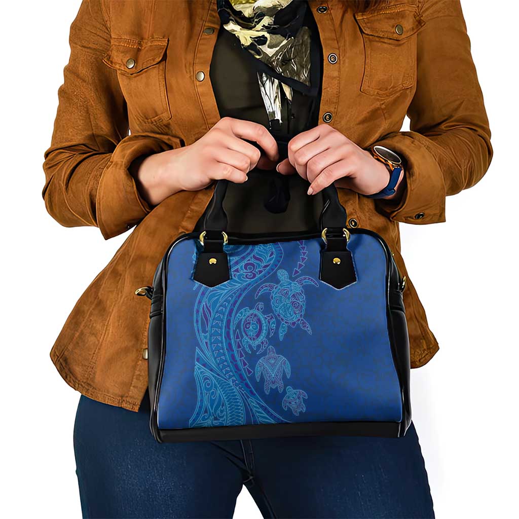 Hawaiian Turtles and Polynesian Art Tattoo Shoulder Handbag Ocean Abyss