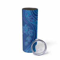 Hawaiian Turtles and Polynesian Art Tattoo Skinny Tumbler Ocean Abyss