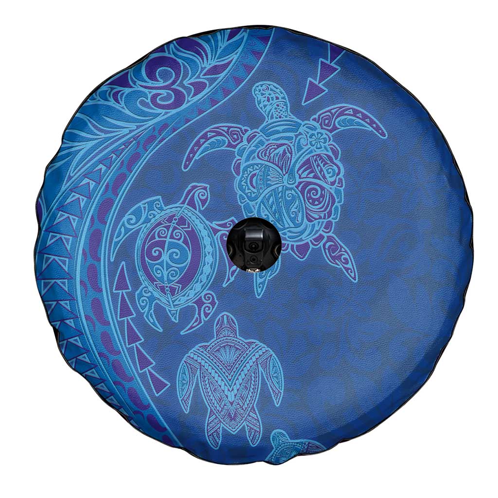 Hawaiian Turtles and Polynesian Art Tattoo Spare Tire Cover Ocean Abyss