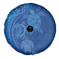 Hawaiian Turtles and Polynesian Art Tattoo Spare Tire Cover Ocean Abyss