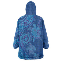 Hawaiian Turtles and Polynesian Art Tattoo Wearable Blanket Hoodie Ocean Abyss LT03 - Polynesian Pride