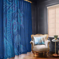 Hawaiian Turtles and Polynesian Art Tattoo Window Curtain Ocean Abyss LT03 - Polynesian Pride