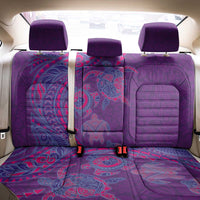 Hawaiian Turtles and Polynesian Art Tattoo Back Car Seat Cover Dusky Violet