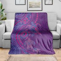 Hawaiian Turtles and Polynesian Art Tattoo Blanket Dusky Violet LT03 - Polynesian Pride