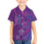 Hawaiian Turtles and Polynesian Art Tattoo Family Matching Off The Shoulder Long Sleeve Dress and Hawaiian Shirt Dusky Violet