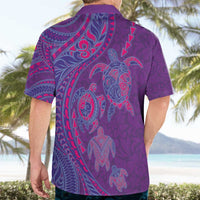 Hawaiian Turtles and Polynesian Art Tattoo Hawaiian Shirt Dusky Violet LT03 - Polynesian Pride