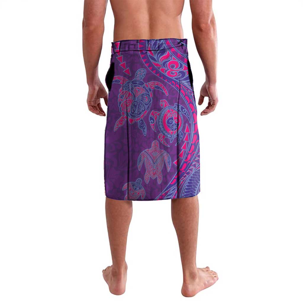 Hawaiian Turtles and Polynesian Art Tattoo Lavalava Dusky Violet