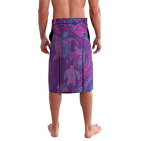 Hawaiian Turtles and Polynesian Art Tattoo Lavalava Dusky Violet