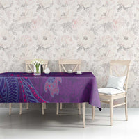 Hawaiian Turtles and Polynesian Art Tattoo Tablecloth Dusky Violet LT03 - Polynesian Pride