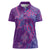 Hawaiian Turtles and Polynesian Art Tattoo Women Polo Shirt Dusky Violet