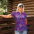 Hawaiian Turtles and Polynesian Art Tattoo Women Polo Shirt Dusky Violet
