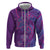 Hawaiian Turtles and Polynesian Art Tattoo Zip Hoodie Dusky Violet