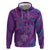 Hawaiian Turtles and Polynesian Art Tattoo Zip Hoodie Dusky Violet