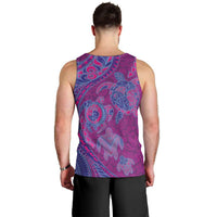 Hawaiian Turtles and Polynesian Art Tattoo Men Tank Top Cerise LT03 - Polynesian Pride