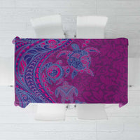 Hawaiian Turtles and Polynesian Art Tattoo Tablecloth Cerise LT03 Pink - Polynesian Pride