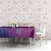 Hawaiian Turtles and Polynesian Art Tattoo Tablecloth Cerise LT03 - Polynesian Pride