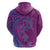Hawaiian Turtles and Polynesian Art Tattoo Zip Hoodie Cerise