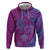 Hawaiian Turtles and Polynesian Art Tattoo Zip Hoodie Cerise