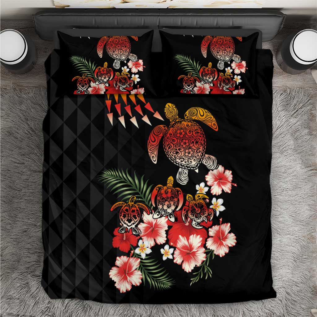 Hawaiian Hibiscus Turtle and Tropical Flower Bedding Set Dynamic Vibe