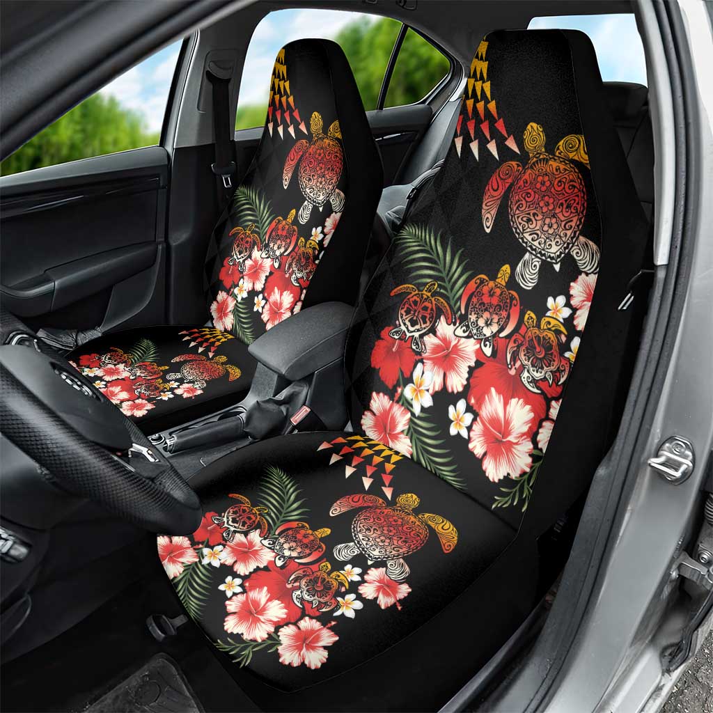 Hawaiian Hibiscus Turtle and Tropical Flower Car Seat Cover Dynamic Vibe