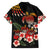 Hawaiian Hibiscus Turtle and Tropical Flower Family Matching Off The Shoulder Long Sleeve Dress and Hawaiian Shirt Dynamic Vibe