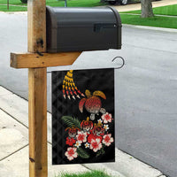 Hawaiian Hibiscus Turtle and Tropical Flower Garden Flag Dynamic Vibe