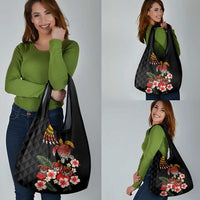 Hawaiian Hibiscus Turtle and Tropical Flower Grocery Bag Dynamic Vibe LT03 - Polynesian Pride