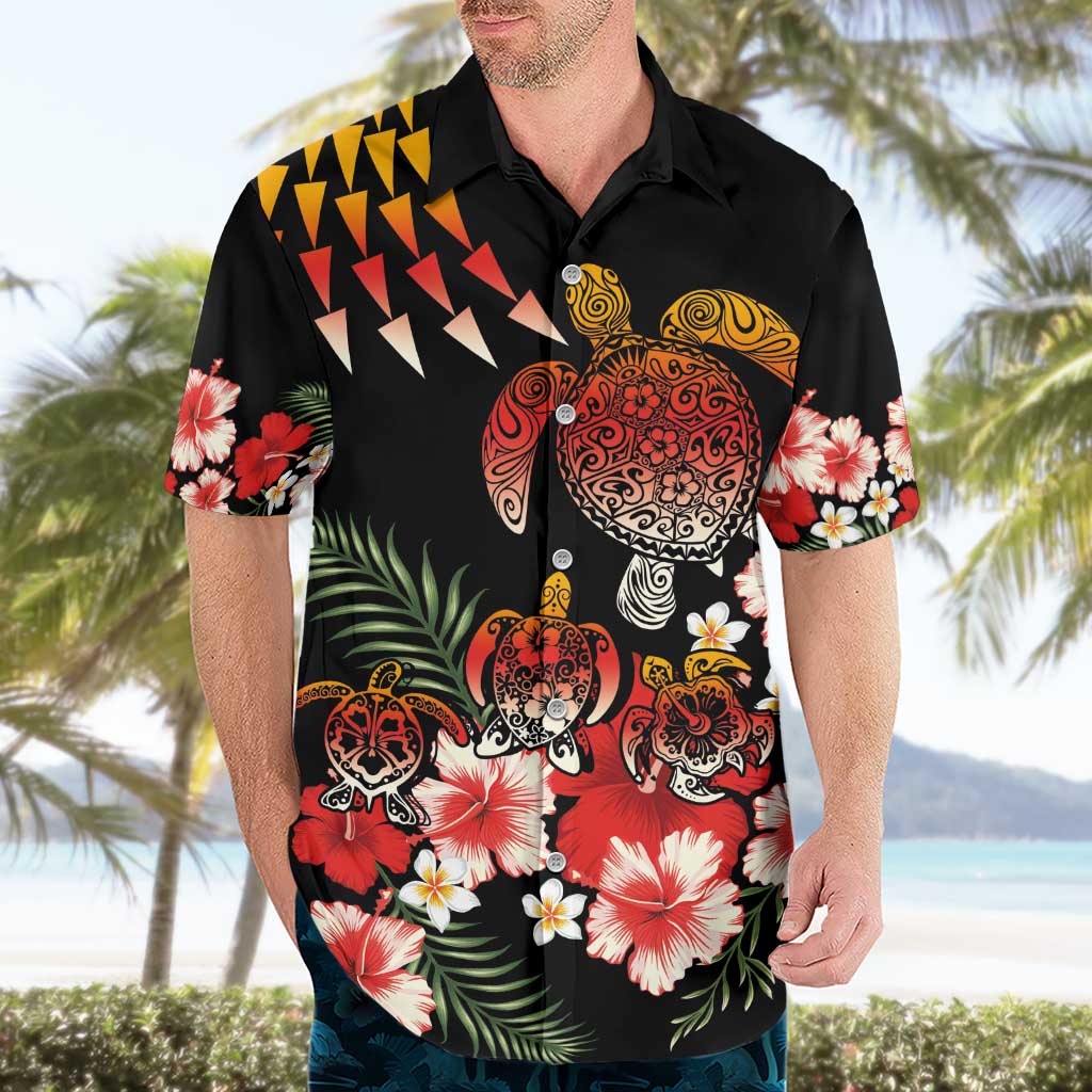Hawaiian Hibiscus Turtle and Tropical Flower Hawaiian Shirt Dynamic Vibe LT03 - Polynesian Pride