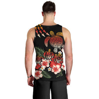 Hawaiian Hibiscus Turtle and Tropical Flower Men Tank Top Dynamic Vibe LT03 - Polynesian Pride
