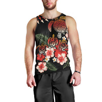 Hawaiian Hibiscus Turtle and Tropical Flower Men Tank Top Dynamic Vibe LT03 - Polynesian Pride
